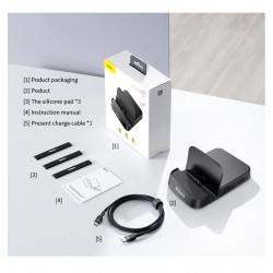 Baseus - docking station - charger with stand - type-C HUB to HDMI - for Samsung S20 S10 / Huawei P30Chargers