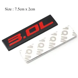 Metal car sticker - engine size emblem - 3.0L - 3.8LStickers