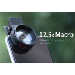 Phone camera lens - 0.45X wide angle / 10X macro - clip-on - kitLenses