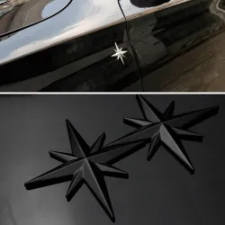 3D star - car / motorcycle sticker - metal emblemStickers