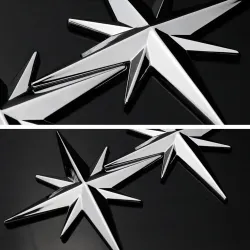 3D star - car / motorcycle sticker - metal emblemStickers