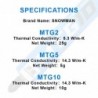 Thermal paste - 14.3W/mk grease - for AMD intel processor / CPU cooling fan / VGA / GPU - MTG10 / MTG5 / MTG2Cooling paste