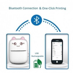 Portable pocket mini printer - thermal - Bluetooth - for pictures / labels - Android / iOSPrinters