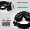 Professional ski goggles - OTG - anti-fog - double layer spherical lenses - snowboard sunglassesEyewear