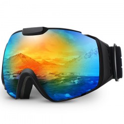 Professional ski goggles - OTG - anti-fog - double layer spherical lenses - snowboard sunglassesEyewear
