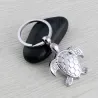 Fashionable metal keychain with turtleKeyrings