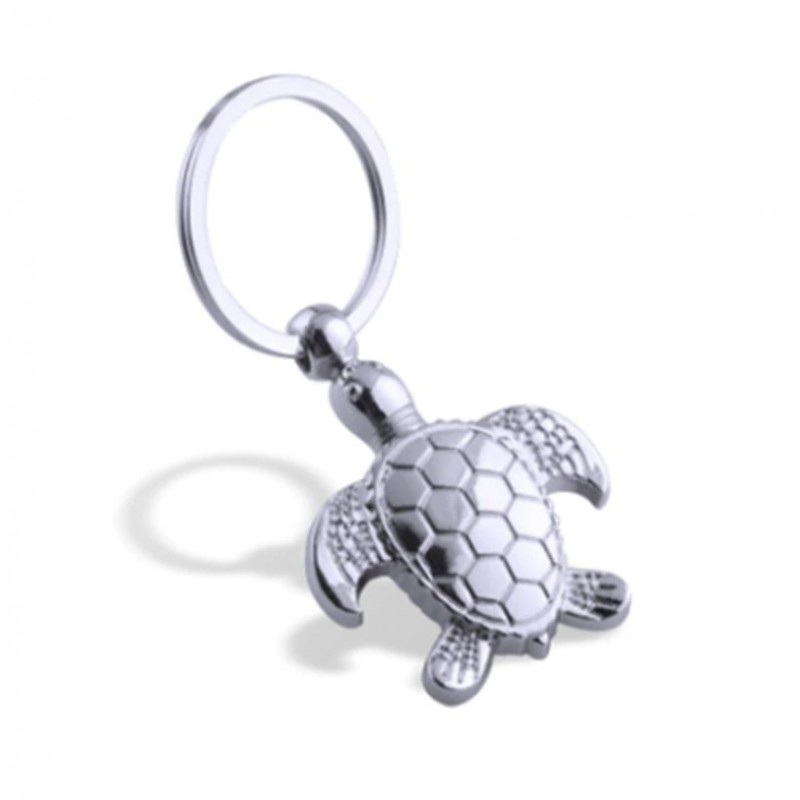 Fashionable metal keychain with turtleKeyrings