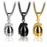 Hand grenade pendant - with necklace - stainless steelNecklaces