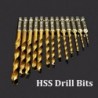 Steel drill bits - HSS titanium coated - 1/4 inch hex shank - high speed - 1.5-6.5mm - 13 piecesBits & drills