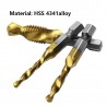 Drill bits - hex shank - titanium plated - HSS screw thread tap - M3 / M4 / M5 / M6 / M8 / M10 - 6 piecesBits & drills