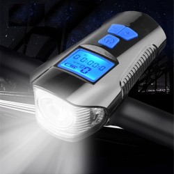 Bicycle front light - with bike computer - speedometer - LCD - USB - waterproofLights