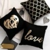 Decorative cushion cover - black / golden leaves - 45 * 45cmCushion covers