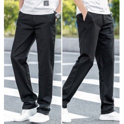 Men's summer trousers - thin - straight - cottonPants