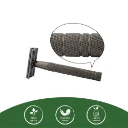 Shaving razor - double edge - with 10 shaving bladesShaving