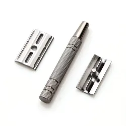 Shaving razor - double edge - with 10 shaving bladesShaving