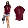 Short sleeve t-shirt - classic top - Faith Cross printedBlouses & shirts