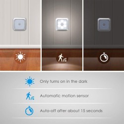 LED lamp - with PIR motion sensor - for wall / furniture / stairs - 2 piecesWall lights