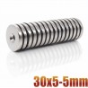 N35 - neodymium magnet - round countersunk disc - 30 * 5mm - with 5mm holeN35