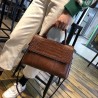 Elegant shoulder bag - leather - crocodile skin patternHandbags