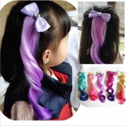 Bowknot with fake hair - colourful wig - hair clipHair clips