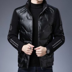 Fashionable short jacket - shiny down winter windbreakerJackets
