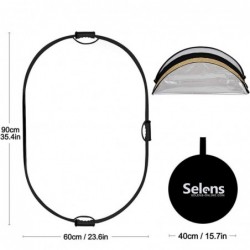 5 in 1 photography reflector - light diffuser - with handle / carrying case - 60 * 90cmReflection screens