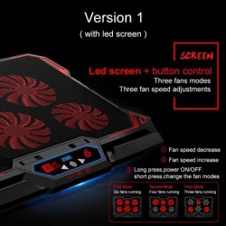 Laptop cooling pad / stand - 6 fans - LED - portable - adjustableStands