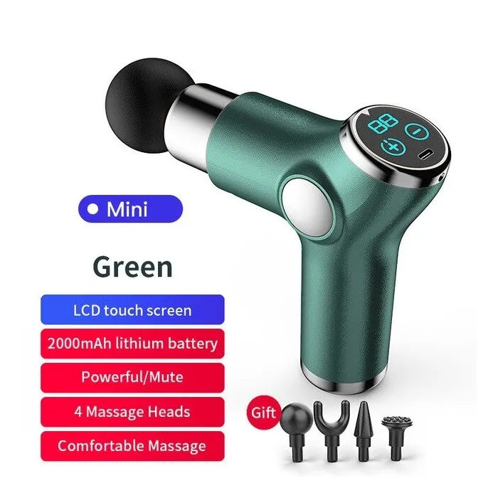 Mini massager gun - vibrator - muscle relaxation - pain relief - LCD displayMassage