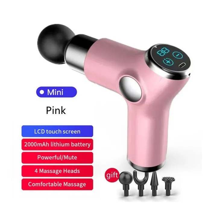 Mini massager gun - vibrator - muscle relaxation - pain relief - LCD displayMassage