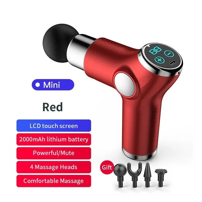 Mini massager gun - vibrator - muscle relaxation - pain relief - LCD displayMassage