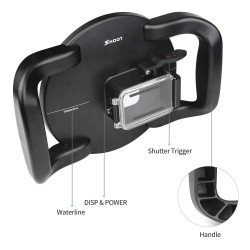 Diving dome port - dual-handheld - waterproof lens cover - for GoPro Hero 8 Black - 6 inchProtection