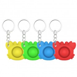 Crab shape fidget - anti-stress toy - with keychain - push bubble Pop ItFidget Spinner