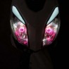 Motorcycle light bulb - Angel Eye LED - red / blue - H4 / BA20DH4