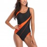 Sports one piece swimsuit - colored stripesBeachwear