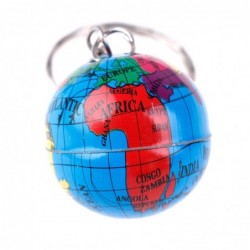 Trendy keychain with world map globeKeyrings