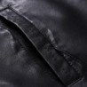 Fashionable men's leather jacket - stand-up collar - with a zipperJackets
