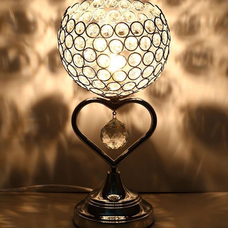 Modern crystal night lamp - heart-shaped - LEDLights & lighting