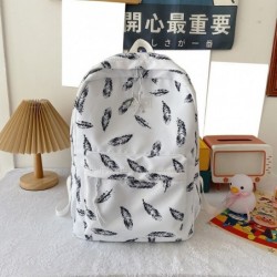 Fashionable backpack - large capacity - with dogs / butterflies / feathers printBackpacks