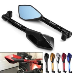 Motorcycle mirrors - CNC aluminum - blue anti-glare glass - for YAMAHA T-Max 500 / 560 / TMax 530Mirrors