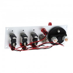 Auto racing car ignition switch panel - 5 LED - engine start push button - DC12V/20ASwitches