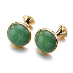 Luxurious cufflinks - with green opalCufflinks