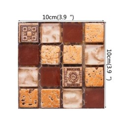 Mosaic style wall sticker - waterproof self adhesive tiles - 10 * 10 cm - 10 piecesWall stickers