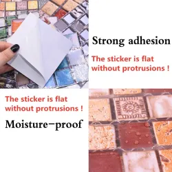 Mosaic style wall sticker - waterproof self adhesive tiles - 10 * 10 cm - 10 piecesWall stickers