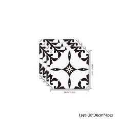 Modern self adhesive tiles - floor stickers - 30 * 30cm - 4 piecesWall stickers