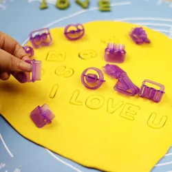 Plastic cake mold - cookie cutter - alphabet letters / numbers - 40 piecesBakeware