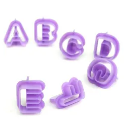 Plastic cake mold - cookie cutter - alphabet letters / numbers - 40 piecesBakeware