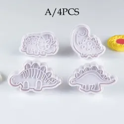 Cookie cutter mold - dinosaurs shaped - 4 piecesBakeware
