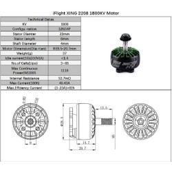 IFlight - motor - XING X2208 2208 1800KV 2450KV 2-6S FPV - for DIY RC racing DroneMotor