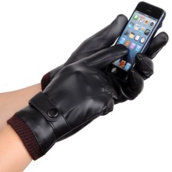 Elegant leather men's gloves - touch screen function - windproofGloves