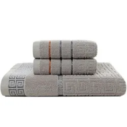 Luxurious large bath / face / hand towel - cotton - 70 * 140cm - 3 pieces setTextile
